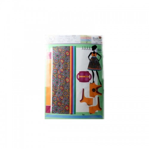 Набор для шитья "DressYourDoll"   Одежда для кукол  №4   СК/Распродажа S412-0302 Audrey Flower  Power