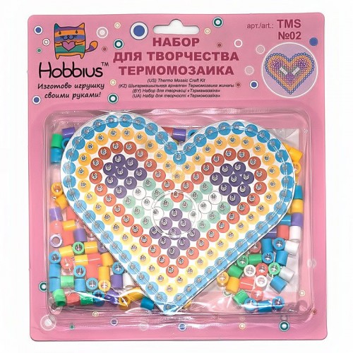 "Hobbius"   TMS   термомозаика   6 шт. №02 сердце