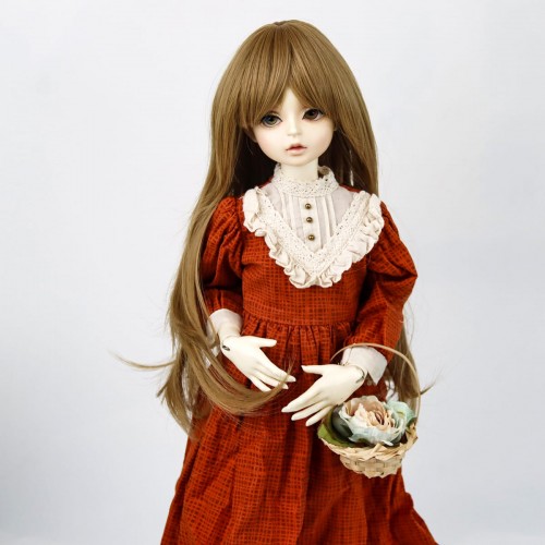 "HobbyBe"   HAR-15   Тресс для кукол   15 см  100 см  22 г 14 т.каштановый