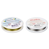 "Zlatka"   / "Gamma"   Проволока для бисера (ланка)   DZ  d 0.3 мм  100 м ± 0.5 м №06 светло-серый