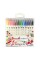 "Pentel"   Набор 2-х сторонних брашпенов Pentel Brush Sign Pen Twin в пластиковой упак.   2.9 мм   12 цв.  пулевидный SESW30C-12