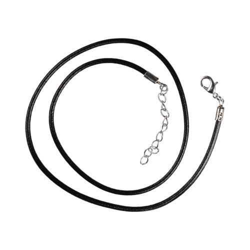 "Zlatka"   Шнур кожаный с замком   JL-010   45 см d 3 мм  10 шт 01- черный