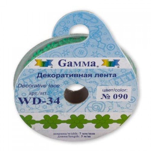"Gamma"   лента декоративная   WD-34   ФАСОВКА   7 мм  5 х  3 м  СК/Распродажа №102 св-лиловый