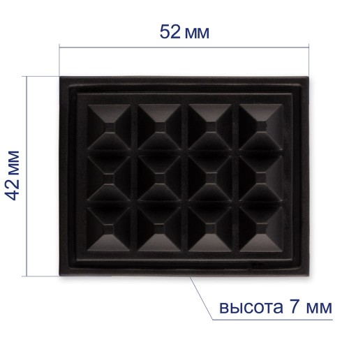 Фурнитура сумочная пластик FB340   Нога площадная на дно сумки   "Gamma"  ( 42 мм)  52 x 42 x 7 мм  100 шт. черный