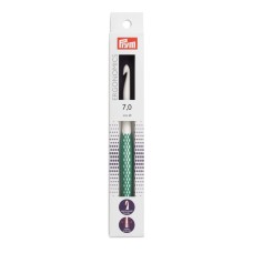 Для вязания "PRYM"   218489   крючок для вязания Ergonomics   пластик  d 7.0 мм  17 см  в картонной упаковке темно-зеленый