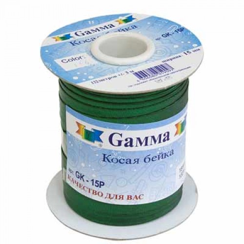 Косая бейка под металл   "Gamma"   GK-15P   15 мм  132 м ± 1 м №153 малиновый(под металл)