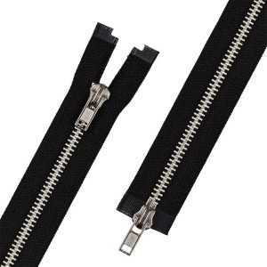 Молния Металл никель ZIP 5N-2   двухзамковая   90 см Тип 5   10 шт  разъёмная   "Gamma"  ЧЕРНЫЙ №310