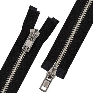Молния Металл никель ZIP 8N-2   двухзамковая   85 см Тип 8   10 шт  разъёмная   "Gamma"  ЧЕРНЫЙ №310