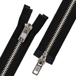 Молния Металл никель ZIP 8N-2   двухзамковая   70 см Тип 8   10 шт  разъёмная   "Gamma"  ЧЕРНЫЙ №310