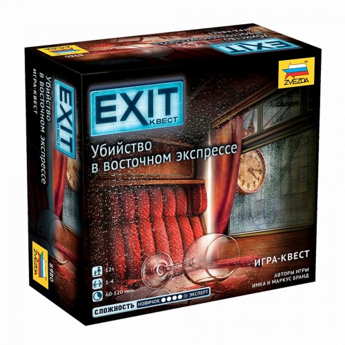 Игра настольная "ZVEZDA"   "EXIT-КВЕСТ. Убийство в восточном экспрессе"   8980 8980