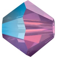Бусина Чехия "PRECIOSA"   бусины   451-69-302   Crystal AB цветн.   3.6 х 4 мм  24 шт розовый мат./перламутр (rose opal AB 71350)