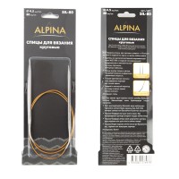 Спицы  Alpina круговые   SIL-80   сталь  d 4.5 мм  80 см с металлическим тросиком