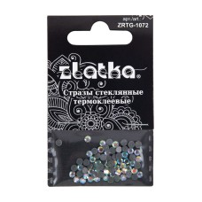 Страз клеевой "Zlatka"   ZRTG-1072   SS10   AB-Crystal   2.7 мм  стекло   5 x  72 шт  в пакете с картонным еврослотом №02 перламутровый (AB-crystal)