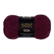 Пряжа ALPINA "GOA"   58\% хлопок, 38\% акрил, 4\% полиэстер   10 шт. х  50 г  175 м ± 5 м №05 т.малиновый