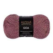 Пряжа ALPINA "GOA"   58\% хлопок, 38\% акрил, 4\% полиэстер   10 шт. х  50 г  175 м ± 5 м №08 лиловый
