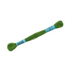 Нитки для вышивания "Gamma"    мулине  ( 0001-0206 )  100\% хлопок   24 x  8 м №0030 травяной