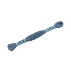 Нитки для вышивания "Gamma"    мулине  ( 0001-0206 )  100\% хлопок   24 x  8 м №0023 голубой