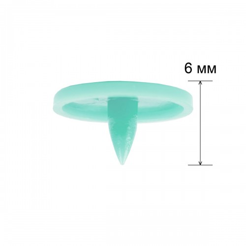 Кнопка "Micron"   POM-10   Кнопки пластиковые   пластик  d 10 мм  15 шт. № 011 бирюза