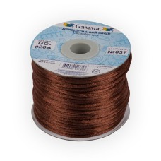 Шнур "Gamma"   2 мм  GC-020A   отделочный   45.7 м ± 0.5 м №037 св.коричневый