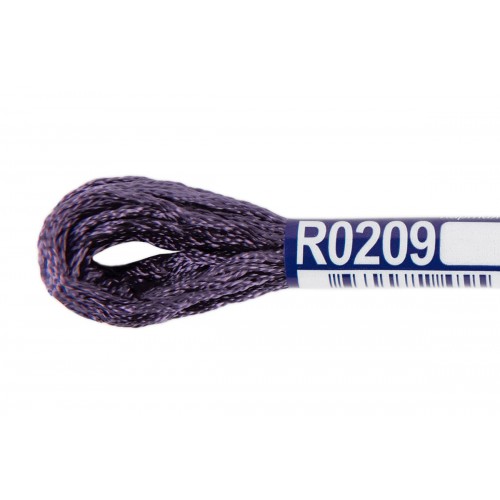 Нитки для вышивания "Gamma"   мулине   100\% вискоза   12 x  8 м R0209 т.сиреневый