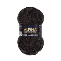 Пряжа ALPINA "TWEED LAMBSWOOL"   75\% шерсть, 25\% полиамид   10 шт. х  50 г  150 м ± 5 м №11 черный