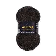 Пряжа ALPINA "TWEED LAMBSWOOL"   75\% шерсть, 25\% полиамид   10 шт. х  50 г  150 м ± 5 м №11 черный