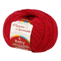Пряжа из Троицка "Кроха"   80\% акрил, 20\% шерсть   10 шт. х  50 г  135 м №1460 т.малиновый