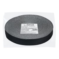 Лента киперная с люрексом   30 мм  TPTL-30   50 м черный-серебристый/black-silver
