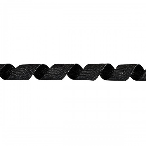 Лента киперная с люрексом   30 мм  TPTL-30   50 м черный-серебристый/black-silver