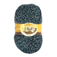 Пряжа ADELIA "NELLY"   70\% шерсть, 30\% акрил   5 шт. х  100 г  100 м ± 5 м №14 т.синий
