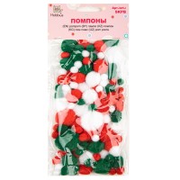 "Hobbius"   SKPB   Помпоны MIX   108 шт 02