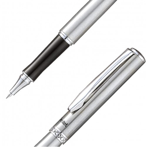 "Pentel"   Ручка роллер, гелевый синий стержень 0,7 мм, в подарочном футляре  d 0.4 мм K600-LR7CEBSET цвет чернил: синий