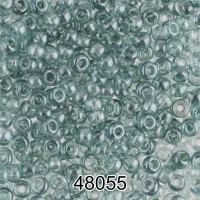 Бисер Чехия круглый 4   10/0   2.3 мм  500 г 48055 (Ф251) серо-зеленый