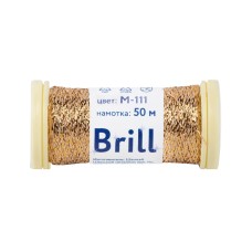Нитки для вышивания "Gamma"   "Brill" мулине М   металлик   100\% полиэстер   5 x  50 м M-111 под т.золото