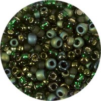 Бисер Япония "TOHO" MIX 4   500 г №3209 т.зеленый