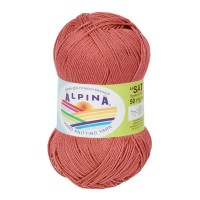 Пряжа ALPINA "SATI"   100\% мерсеризованный хлопок   10 шт. х  50 г  170 м ± 10 м №027 т.розовый