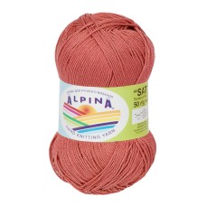 Пряжа ALPINA "SATI"   100\% мерсеризованный хлопок   10 шт. х  50 г  170 м ± 10 м №027 т.розовый