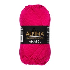 Пряжа ALPINA "ANABEL"   100\% мерсеризованный хлопок   10 шт. х  50 г  120 м ± 6 м №105 яр.розовый
