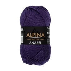 Пряжа ALPINA "ANABEL" 2   100\% мерсеризованный хлопок   10 шт. х  50 г  120 м ± 6 м №065 т.фиолетовый
