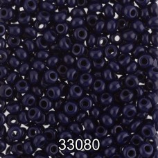 Бисер Чехия круглый 5   10/0   2.3 мм  500 г 33080 (Ф348) сине-черный