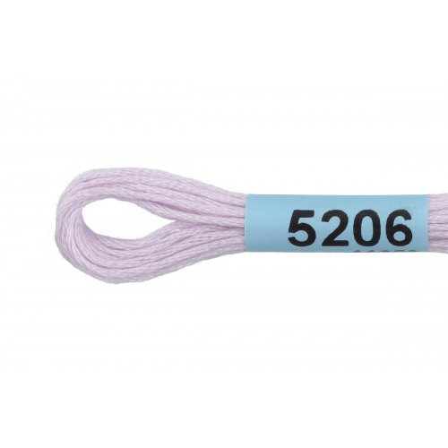 Нитки для вышивания "Gamma"    мулине  ( 3173-6115 )  100\% хлопок   24 x  8 м №5206 св.сиреневый