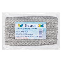 "Gamma"   тесьма декоративная "Самбоса"   GSL-201   13 мм  33 м ± 2 м  СК/Распродажа №139  серый