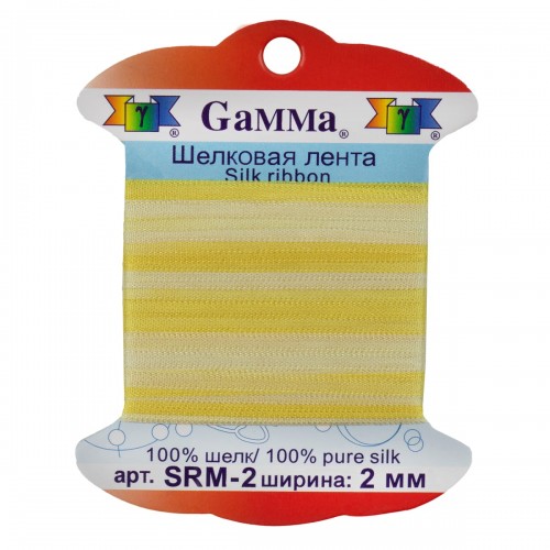 "Gamma"   шелковая   SRM-2   ФАСОВКА   0.2 -  2 мм  9.1 м ± 0.5 м M013 бл.желтый/св.желтый