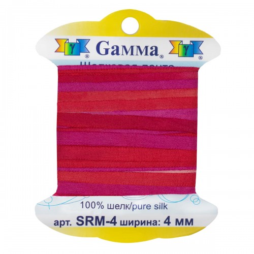 "Gamma"   шелковая   SRM-4   ФАСОВКА   0.2 -  4 мм  9.1 м ± 0.5 м M105 т.красный/сиреневый