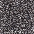 Бисер Чехия круглый 6 10/0 2.3 мм 500 г 28918/1 (Ф445) т.серый мат.
