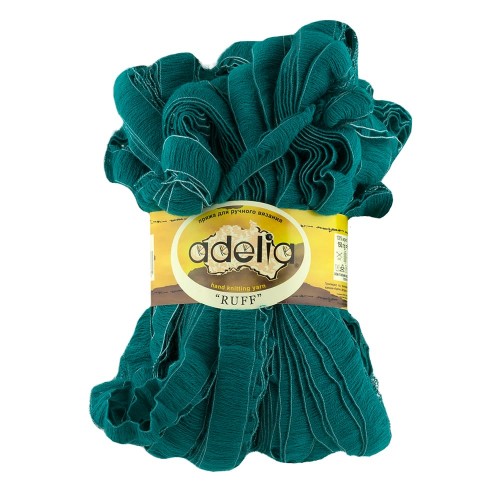 Пряжа ADELIA "RUFF"   100\% акрил   2 шт. х  150 г  60 м ± 3 м  СК/Распродажа №21 т.бирюзовый