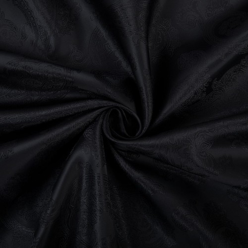 Ткань подкладочная "Gamma"   Taffeta с рисунком   JTR   52\% полиэстер, 48\% вискоза   145 см ± 2 см №114 черный (огурцы)