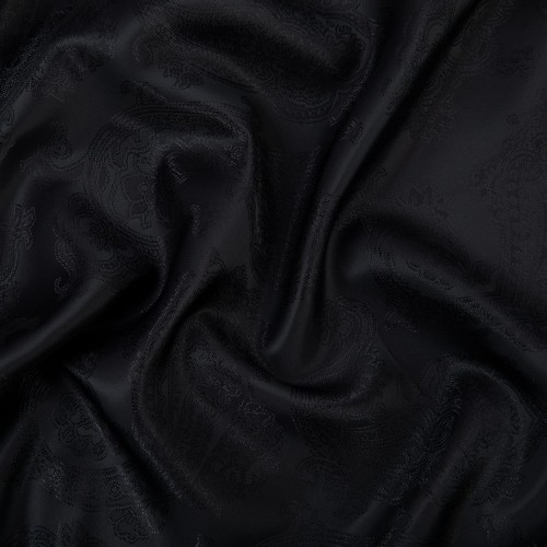 Ткань подкладочная "Gamma"   Taffeta с рисунком   JTR   52\% полиэстер, 48\% вискоза   145 см ± 2 см №114 черный (огурцы)