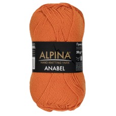 Пряжа ALPINA "ANABEL"   100\% мерсеризованный хлопок   10 шт. х  50 г  120 м ± 6 м №1039 оранжевый