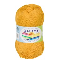 Пряжа ALPINA "SATI"   100\% мерсеризованный хлопок   10 шт. х  50 г  170 м ± 10 м №972 яр.жёлтый